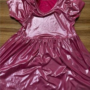 Pink Chicken Shiny Pink Casual Dress